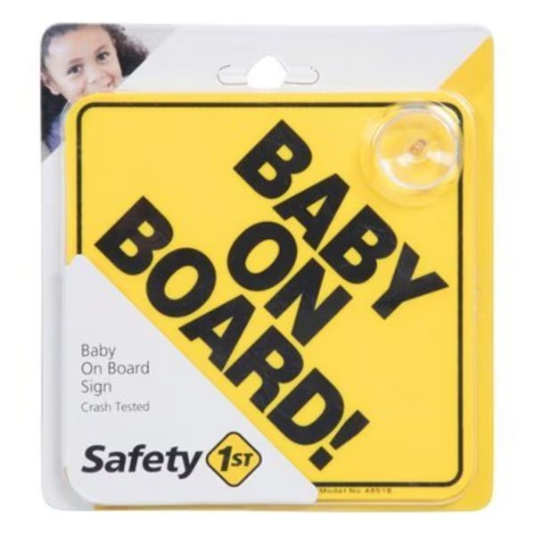 YEL Baby On Board Sign, Safety 1St/Dorel, Mfr#: 48918